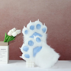 Pelzige Handpfoten | Katzenpfoten | Pelzkunst | Cosplay Charakter Hände | Konventionelles Kostümzubehör | Pelz Kleidung | Pelzige Pfoten