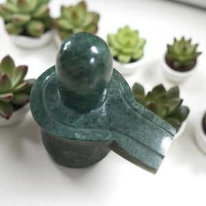 Semi-Precious Stone Shivlingam: Multicolored Puja Altar Stone