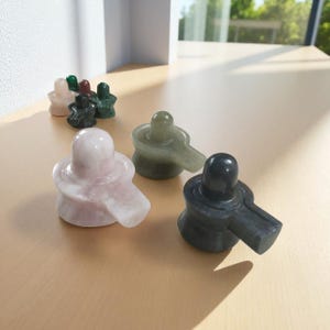 Handcrafted Multicolor Gemstone Shivlingam: Spiritual Altar Decor