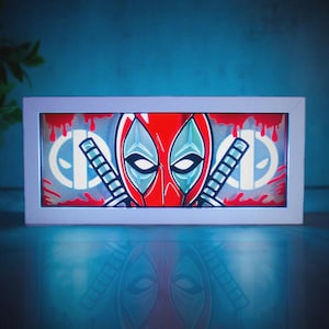 3D Printed Deadpool light box | Anime | Gift | Decor |