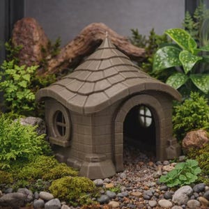 3D Printed Reptile & Small Animal Hide | Gecko Hide | Mouse Hamster Hermit Crab Hide | Mini Cottage Terrarium Decor