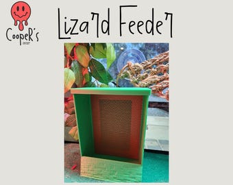 Bearded Dragon Bug Feeder Station | 3D Printed Roach Feeder | Woodie Box | Reptile Feeding Station | Enrichment Feeder | Vivarium lizard