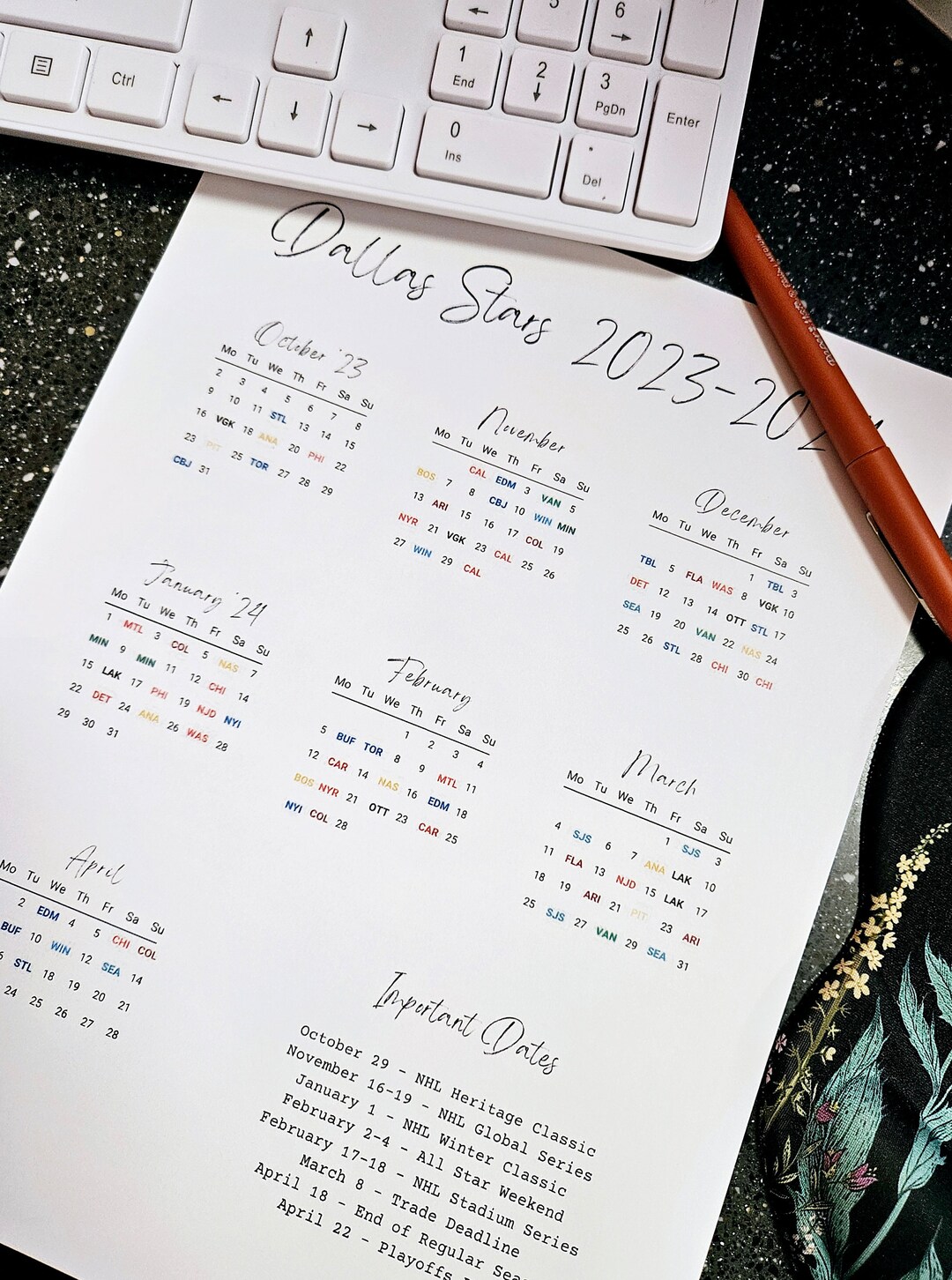 dallas-stars-2023-2024-printable-schedule-etsy