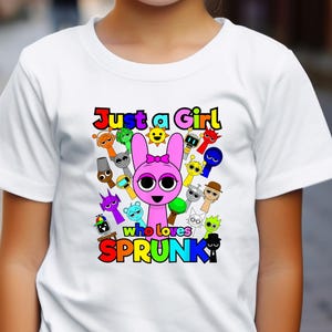 Sprunk T-shirt met stripfiguur: T-shirt met verjaardagscadeau voor gamermeisje