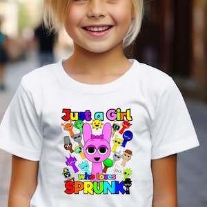 Sprunk Cartoon Character T-Shirt: Gamer Girl Birthday Gift Tee