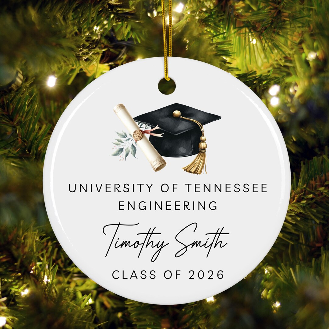 Personalized Graduation Christmas Ornament, Class of 2026 Ornament ...