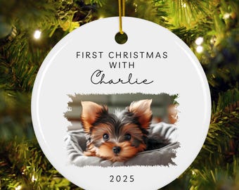 First Christmas pet ornament, personalized dog or cat photo ornament, custom pet keepsake, dog mom gift, new pet ornament