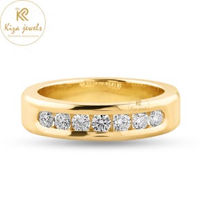 Lab Grown Diamond Wedding Band: 0.71ct Round Cut Anniversary Ring