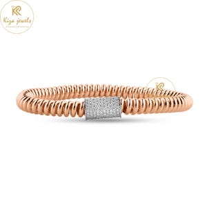 Round shape diamond Rose gold bracelet | 1.25ct TDW | Charm bracelet