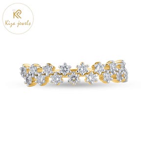 Lab Grown Diamond Wedding Band: 0.40ct Round Half Eternity Ring