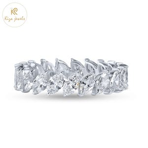 Marquise Lab Grown Diamond Ring: 1.84ct, Eternity Band