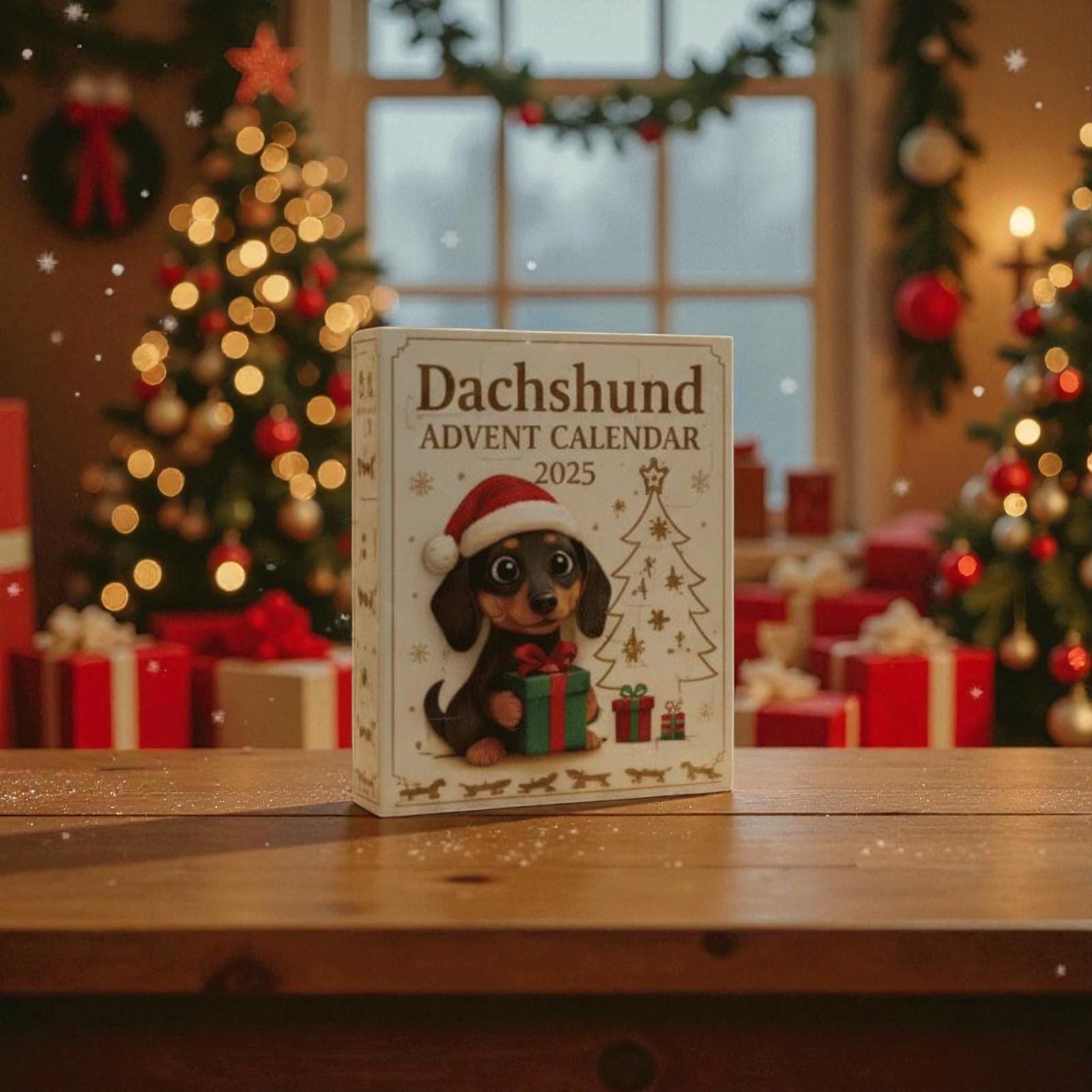Dachshund Advent Calendar - 24-day Christmas Countdown With Cute ...