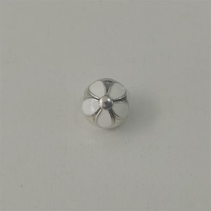 Pandora S925 Daisy Silver Fixed White Flower Clip Bracelet Charm