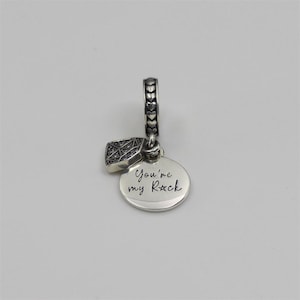 pandora silver charm youre my rock dangle