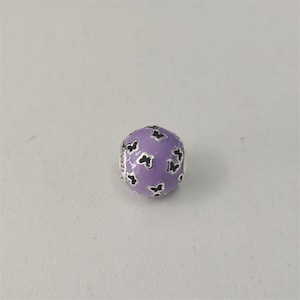 Pandora Purple Fluttering Butterflies Bracelet Charm S925 ALE
