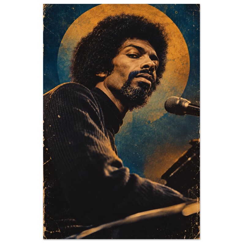 Gil Scott-heron Poster, Revolutionary Poetry Art, Civil Rights Icon ...
