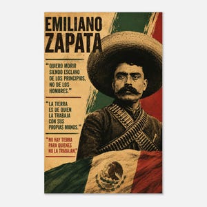 Emiliano Zapata Quote Poster – Mexican Revolutionary Art Print (11x17)