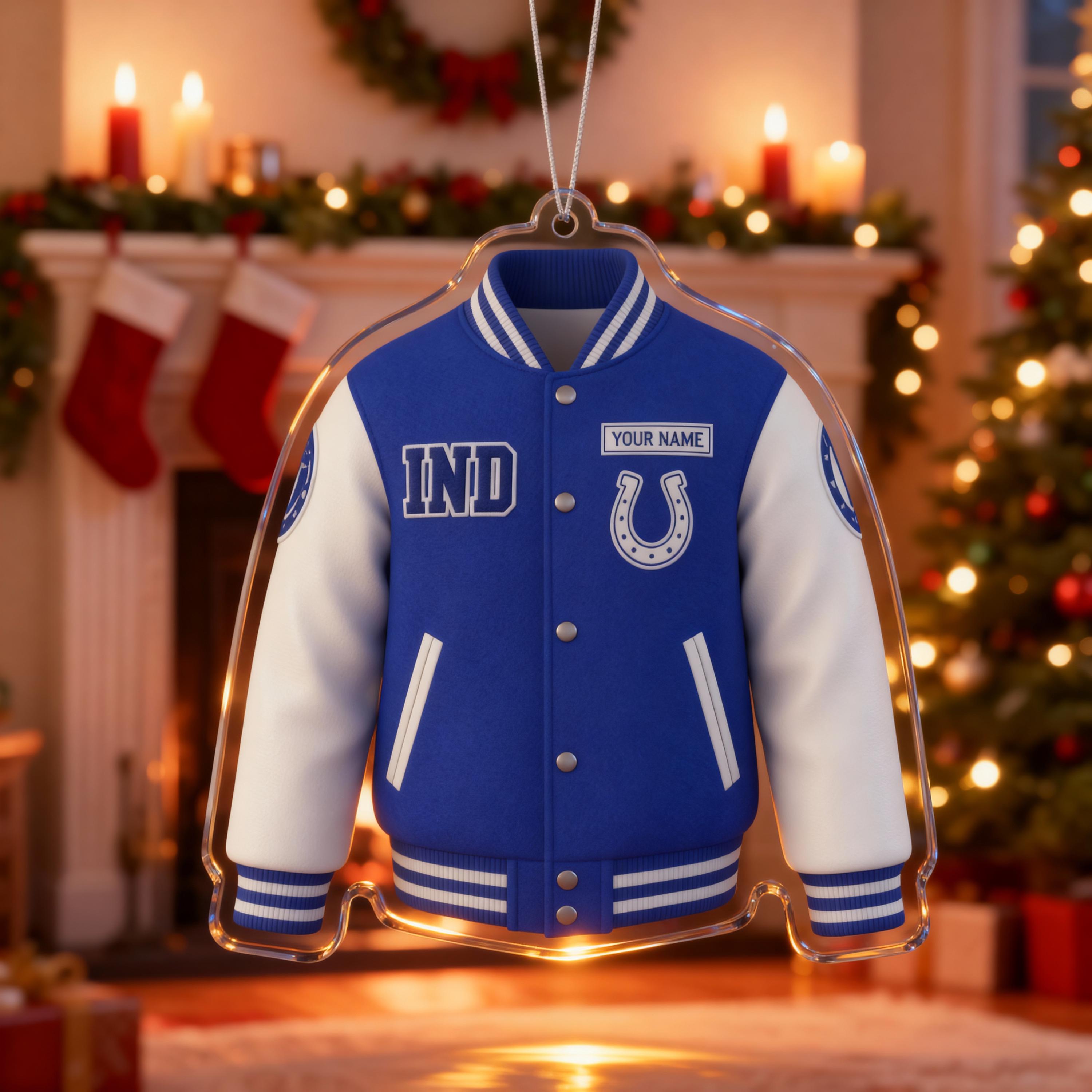 Discover Personalized Indianapolis Football Christmas Ornament, Xmas Tree Decor, Gift for Football Fans, Sports Keepsake