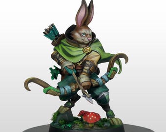 Harengon Ranger Male D&D Miniature