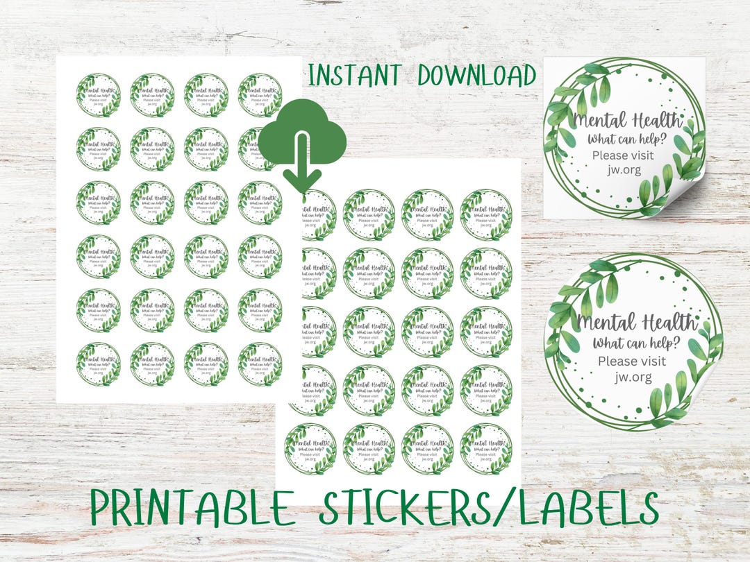 Mental Health Printable Stickers, JW Ministry, JW Letter Writing, JW ...