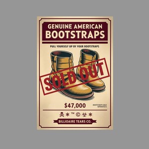 Póster de "Auténtico American Bootstraps": Arte de protesta política (Descarga digital)