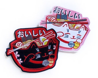 Ramen patch Embroidery iron patches japanese food noodles goth grunge Harajuku