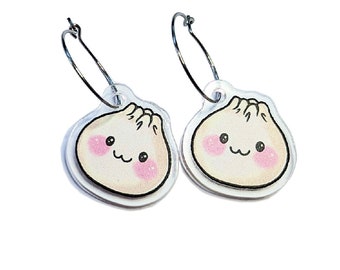 japanese earrings charm cute kawaii harajuku bao food oishii
