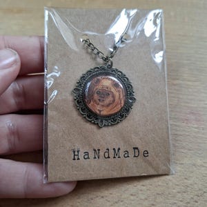 Bedruckte original Ewok Wicket Starwars Fanart Kamee mit Rahmen, popsurrealismus goth Lowbrow Halskette gothic geekery