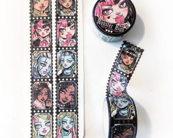 stamp washi-tape monster high stationery draculaura frankie stein clawdine cleo de nile lagoona cute