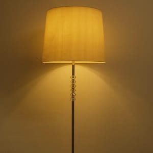 Mid-Century Modern Brass Floor Lamp: Restored Glass Handle, 1950s France