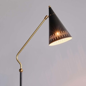 Matte Black Adjustable Floor Lamp: Handmade Modern Lighting