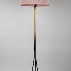 Pink Cotton Pleated Lampshade: Classic Empire Table/Floor Lamp Shade