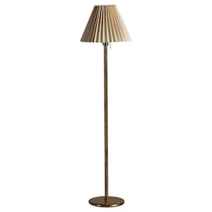 Mid-Century Modern Floor Lamp: Brass & Paper, Swedish Design, 1950s