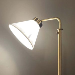 Mid Century Modern Tripod Floor Lamp: Adjustable Brass Scandinavian Lighting