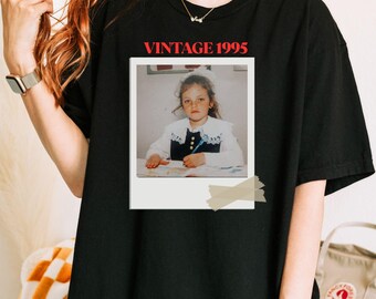Personalisiertes Vintage Geburtstags-Shirt: Personalisiertes Foto & Jahr