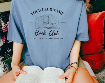 Gepersonaliseerd boekenclubshirt: gepersonaliseerd leesgrage cadeau, comfortabel kleuren T-shirt