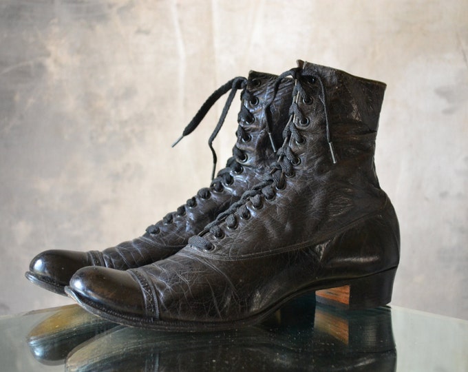 victorian lace up boots flat