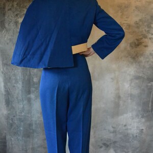 1950's Cobalt Blue Marching Band Uniform with Gold Trim image 3