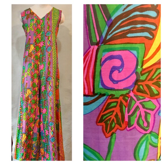 1970s Silk Floral Jumpsuit