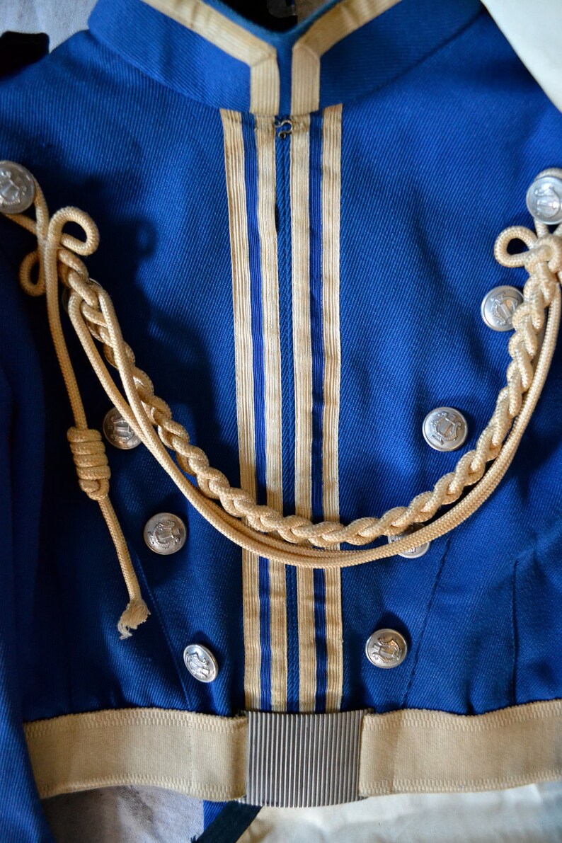 1950's Cobalt Blue Marching Band Uniform with Gold Trim image 5