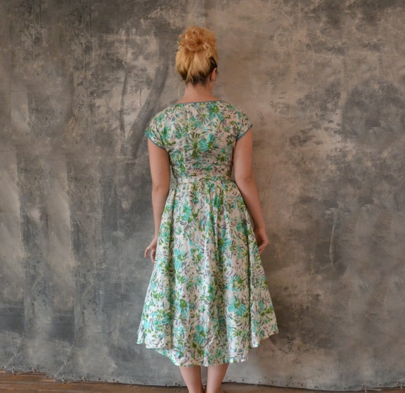 1950s Silk Dress size S - image 4