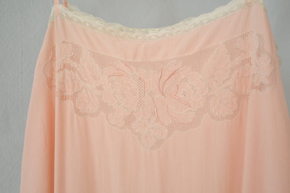 1940s Pink Silk Romper Slip size M - image 4