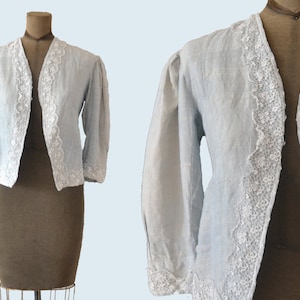 Pale Blue Edwardian Blouse size S