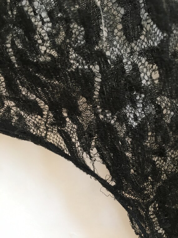 Sewing Project Material 1920s Panels Sequined Flapper Dress Black Silk Lace Tulle Dress Fabric