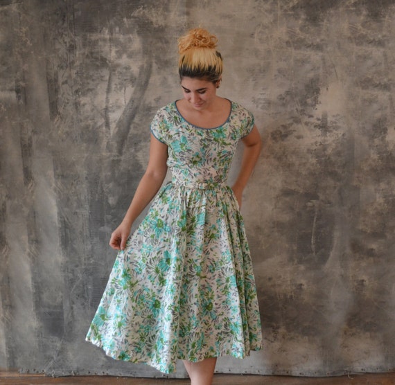 1950s Silk Dress size S - image 2