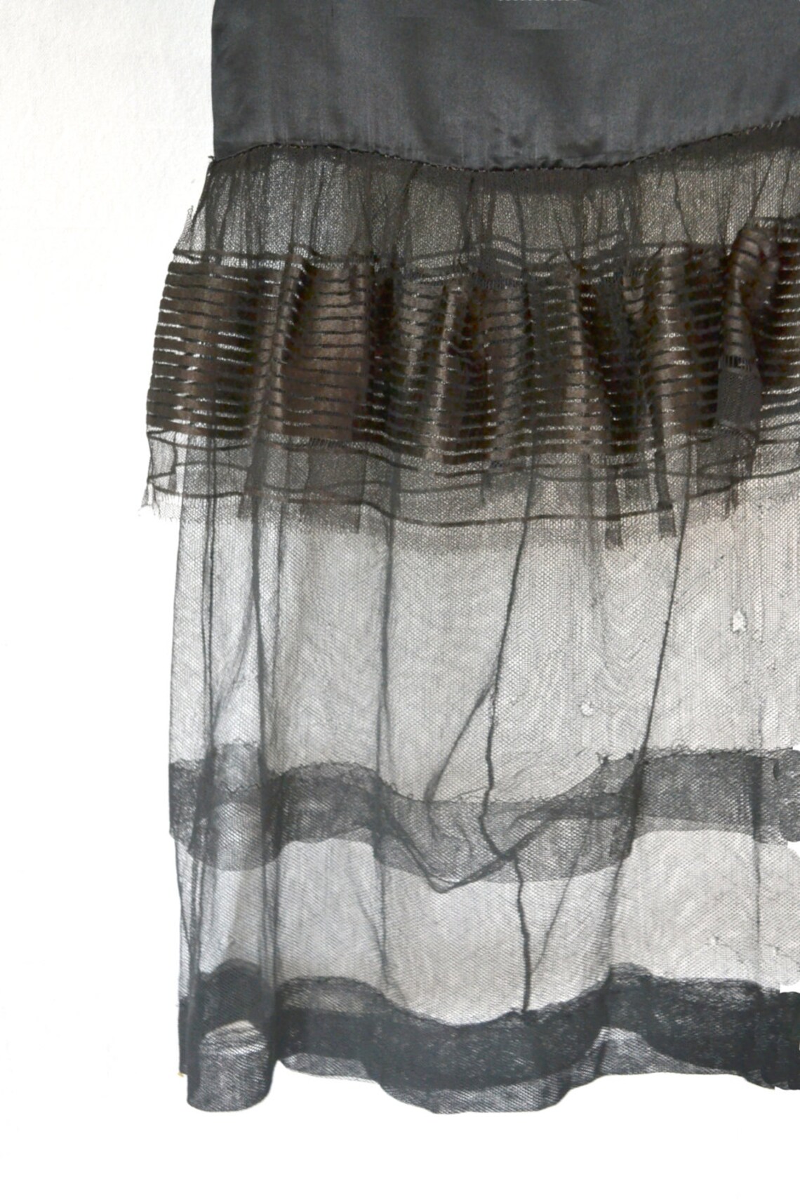 1920s Sheer Black Silk and Net Dress Size XS - Etsy