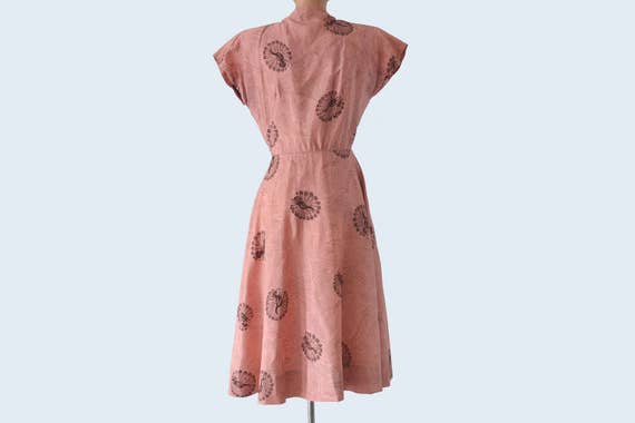 1950s Peacock Dress size XS - image 3