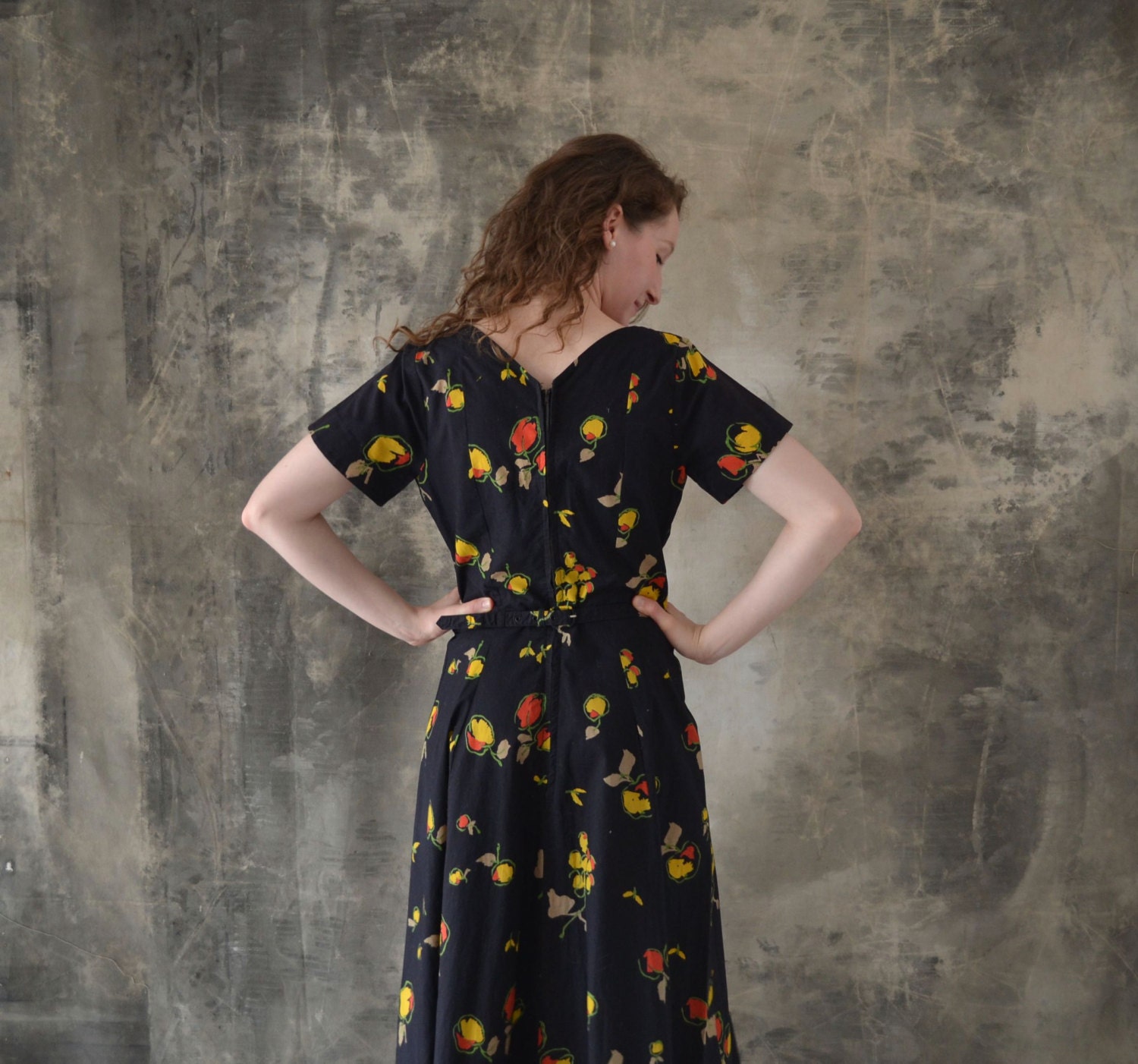 modest casual dresses Knitted Dress with Flared Sleeves Pretty Black Lace Dress NA-06.26.26PM Size:SM