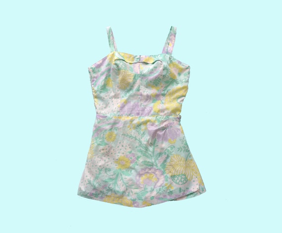 1960s Pastel Swimsuit Romper size M