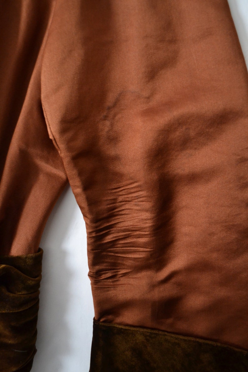 Edwardian Auburn Velvet Beaded Gown image 5